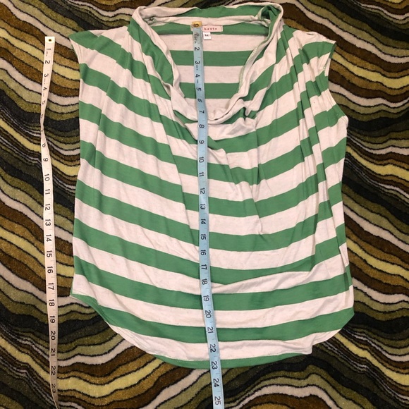 Red Haute Scoop Neck Sleeveless Striped Top - Picture 5 of 5